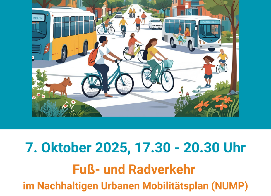 Flyer Workshop zum Rad und Fußverkehr im NUMP Flyer Workshop zum Rad und Fußverkehr im NUMP