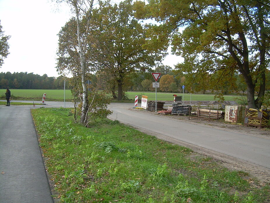 Einmündung des Radwegs von Lüneburg bei Brockwinkel