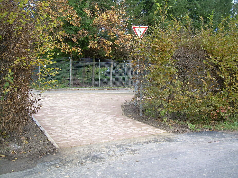 Überführung auf die Fahrbahn in Lüneburg