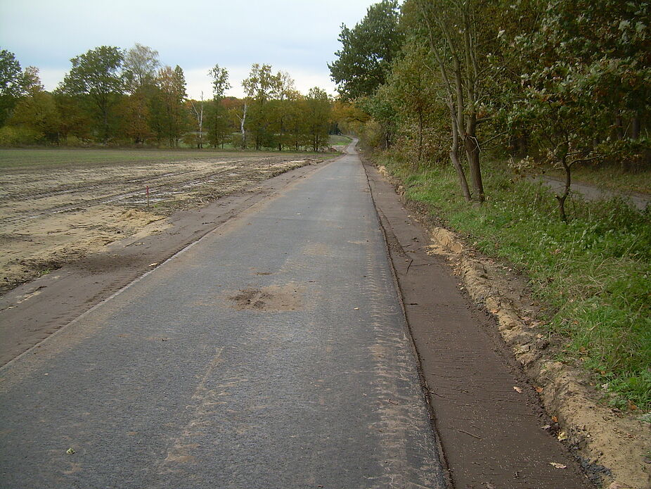 Blickrichtung Brockwinkel Radweg Brockwinkler Weg mit Blick in Richtung Brockwinkel