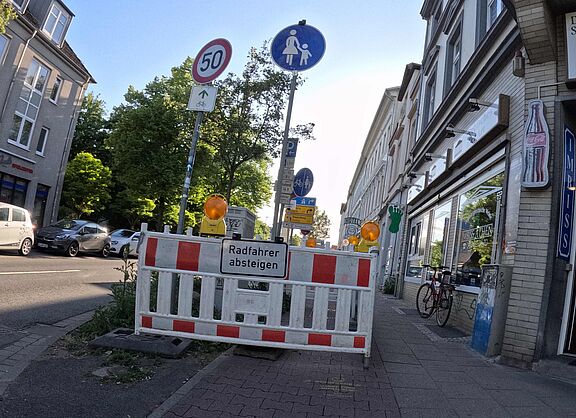Baustelle in der Lünertorstraße 2025